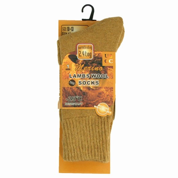 6 Pairs Mens Merino Lambs Wool Winter Socks Size 10-13 - Picture 5 of 10